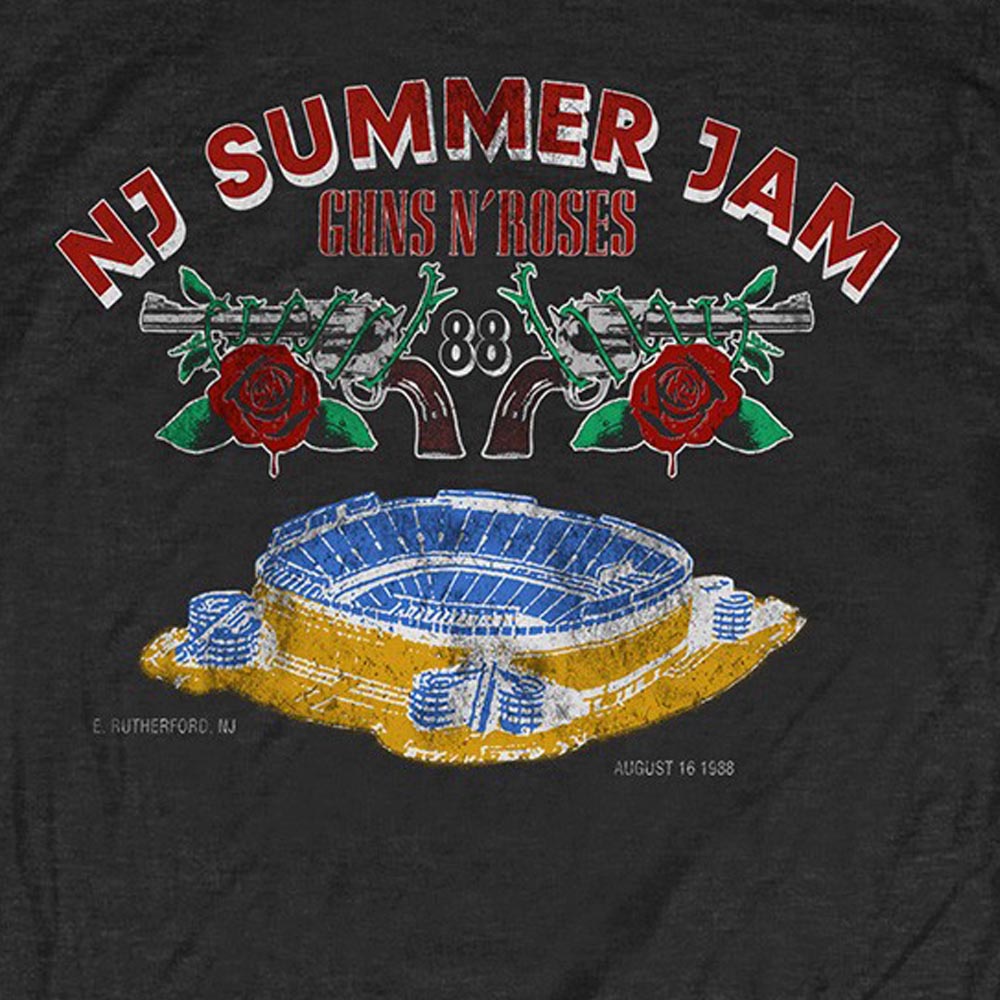 GUNS N ROSES ガンズアンドローゼズ (デビュー 40周年 ) - NJ SUMMER JAM 1988 （復刻ツアーTシリーズ） / バックプリントあり / Tシャツ / メンズ
