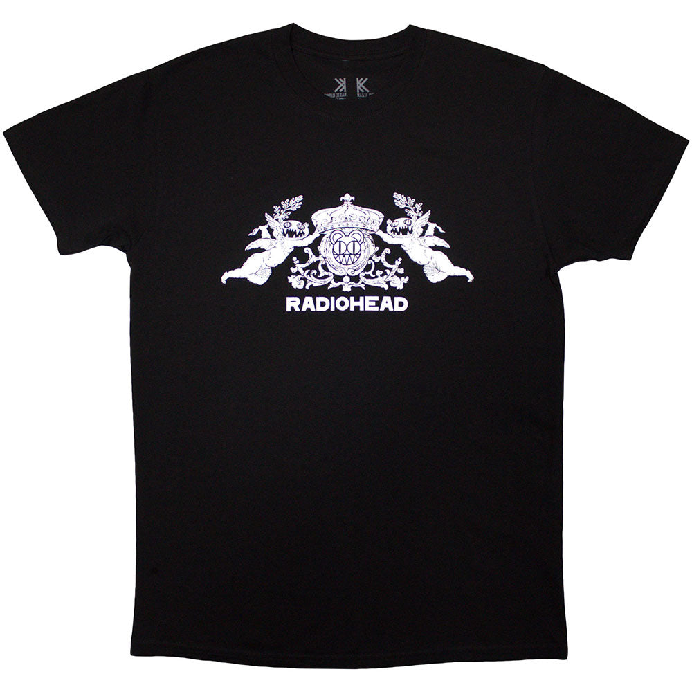 RADIOHEAD レディオヘッド - Bearhead Crest / バックプリントあり / Tシャツ / メンズ 【公式 / オフィシャル】