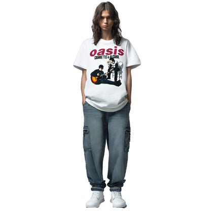 OASIS オアシス (結成 35周年 ) - Cigarettes & Alcohol Illustration / Tシャツ / メンズ