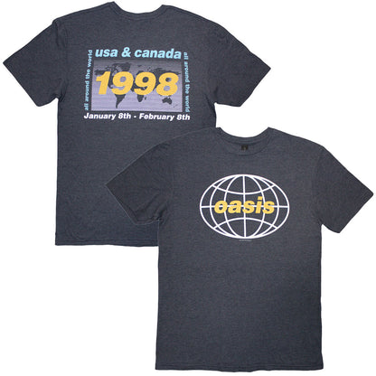 OASIS オアシス (10月 来日 記念 ) - 1998 World Tour - USA/Canada / バックプリントあり / Tシャツ / メンズ 【公式 / オフィシャル】