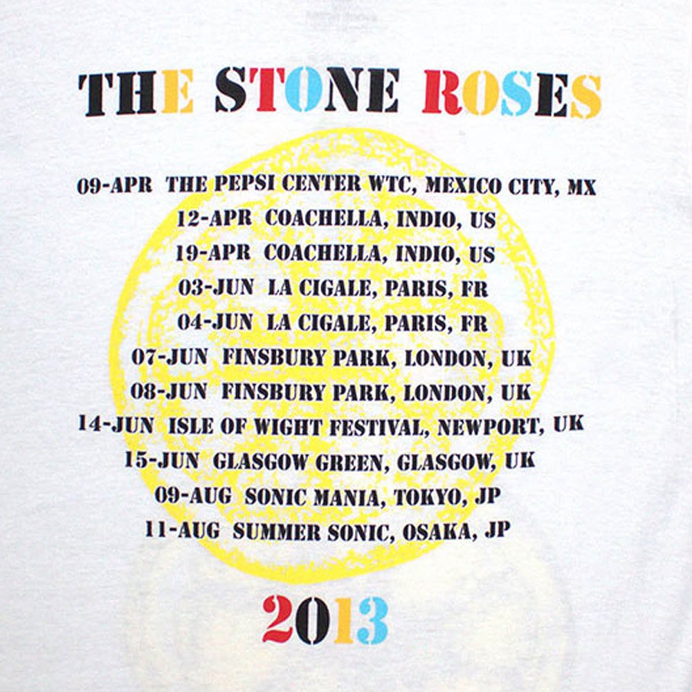 STONE ROSES ストーンローゼズ (マニ 追悼 ) - Tour 2013 / バックプリントあり / Tシャツ / メンズ - PGS