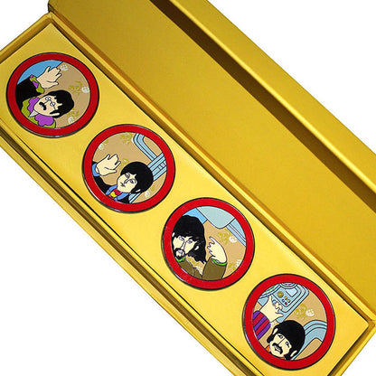 THE BEATLES ビートルズ (結成 65周年 ) - Yellow Submarine Portholes / ピンバッジセット / バッジ 【公式 / オフィシャル】