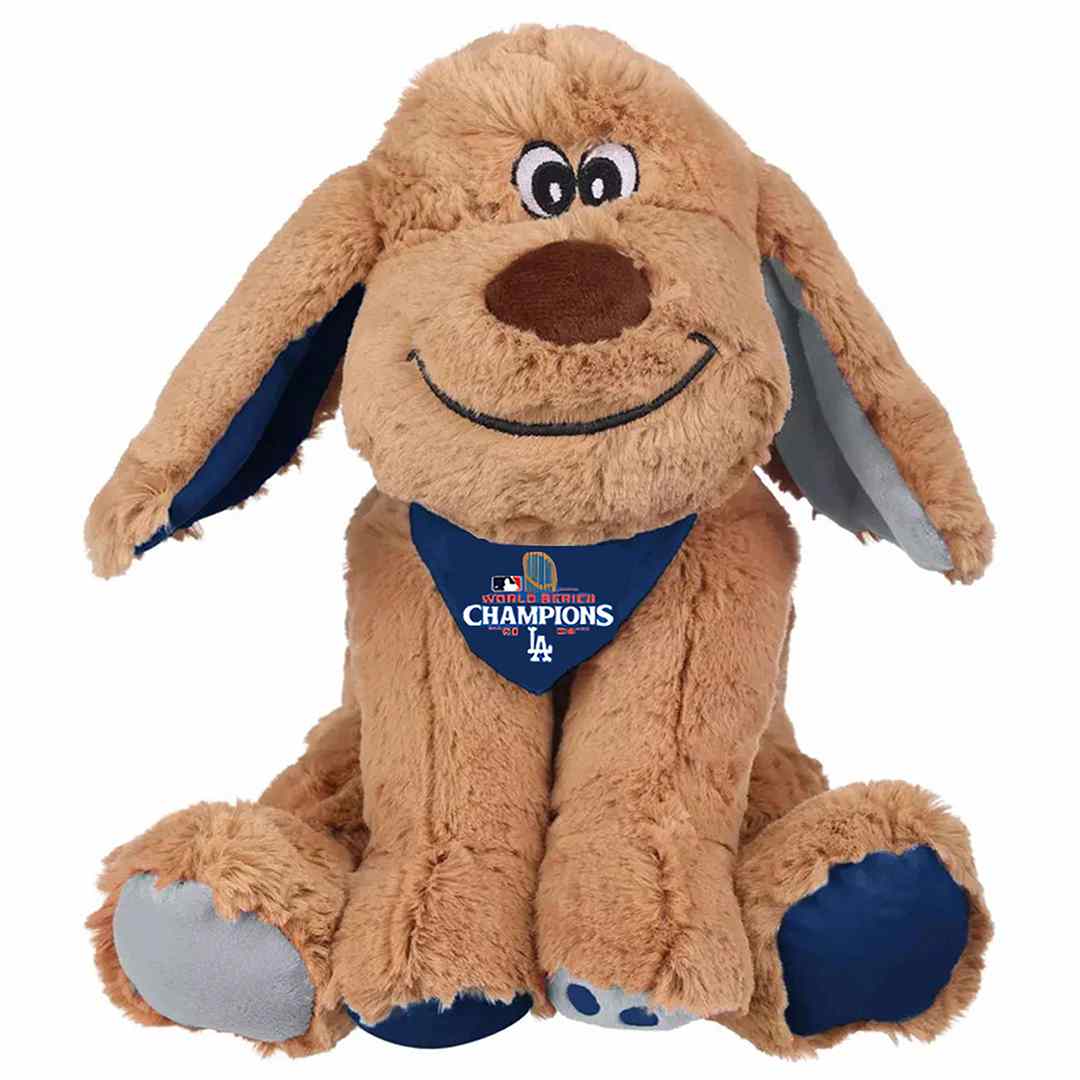 LOS ANGELES DODGERS（MLB） ロサンゼルスドジャース - 2024 World Series Champs 10-In. Floppy Ear Dog Plush / ぬいぐるみ / 限定 / フィギュア・人形 【公式 / オフィシャル】