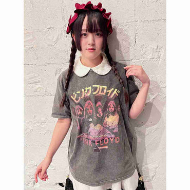 PINK FLOYD ピンクフロイド (結成 60周年 ) - Japan Poster / Stone Wash / Tシャツ / メンズ 【公式 / オフィシャル】