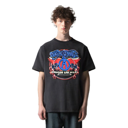 AEROSMITH エアロスミス (結成 55周年 ) - Rainbow Spade / Stone Wash / Tシャツ / メンズ