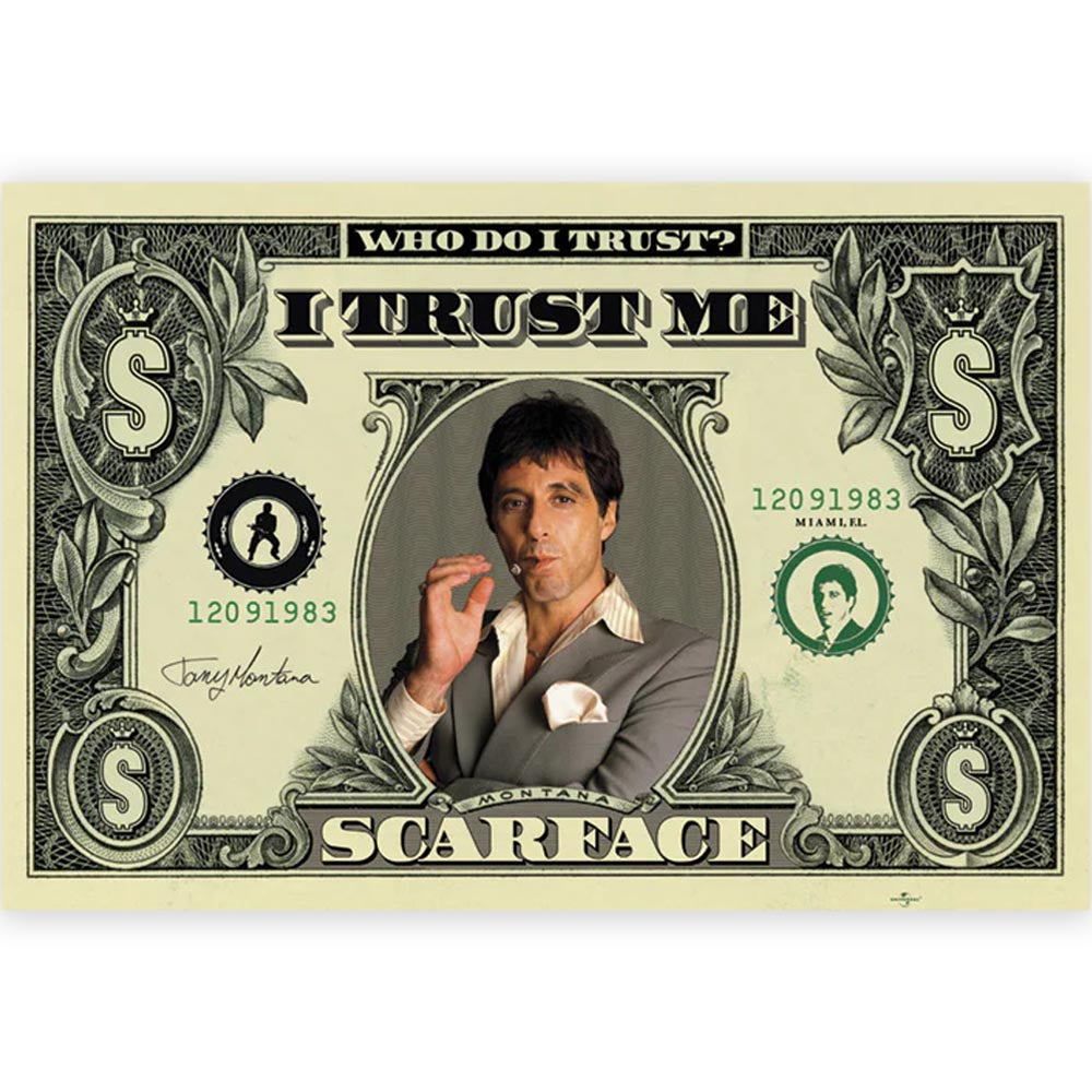 SCARFACE スカーフェイス - Dollar Bill / ポスター 【公式 / オフィシャル】