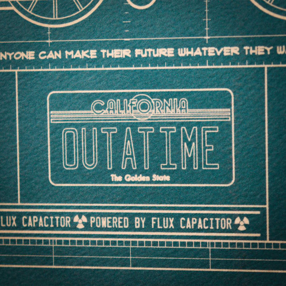 【予約商品】 BACK TO THE FUTURE バックトゥザフューチャー (劇場公開 40周年 ) - Time Machine Blueprint Art Print / 世界限定995枚 / コレクタブル