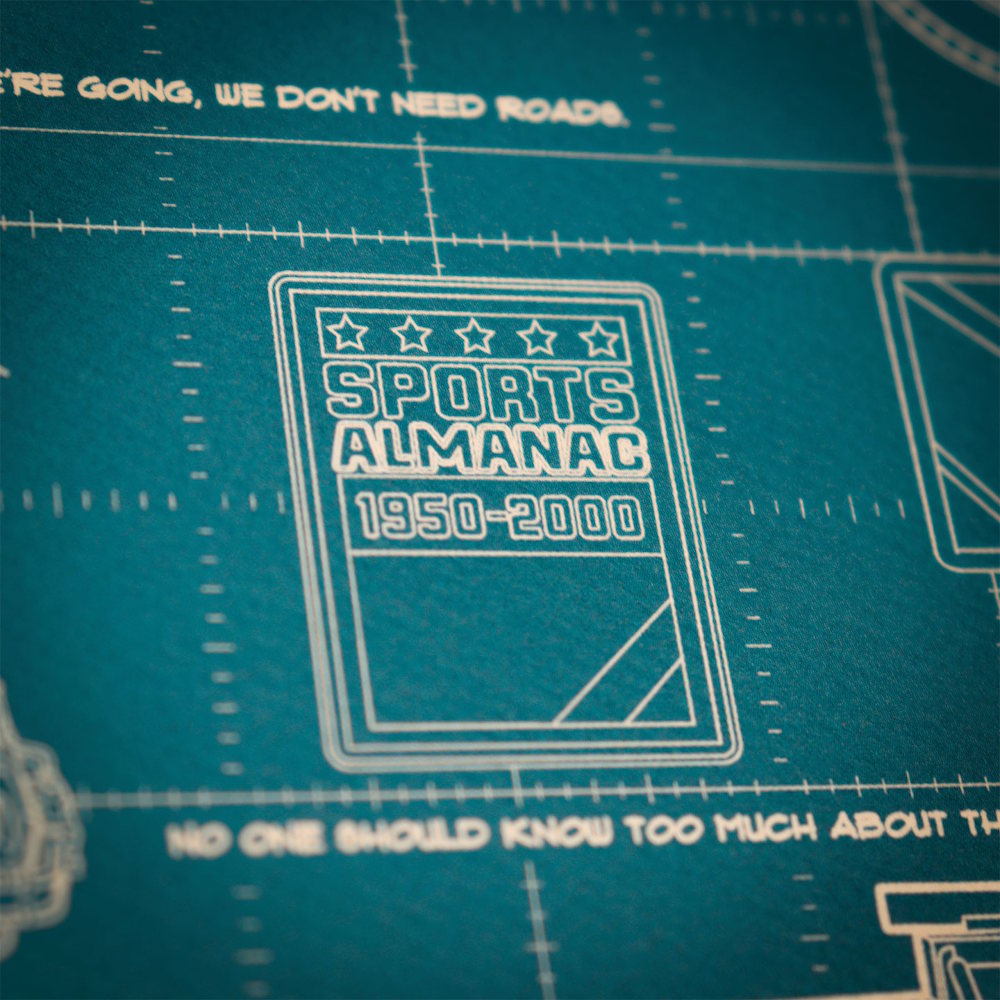 【予約商品】 BACK TO THE FUTURE バックトゥザフューチャー (劇場公開 40周年 ) - Time Machine Blueprint Art Print / 世界限定995枚 / コレクタブル