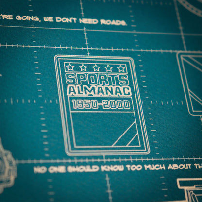 【予約商品】 BACK TO THE FUTURE バックトゥザフューチャー (劇場公開 40周年 ) - Time Machine Blueprint Art Print / 世界限定995枚 / コレクタブル