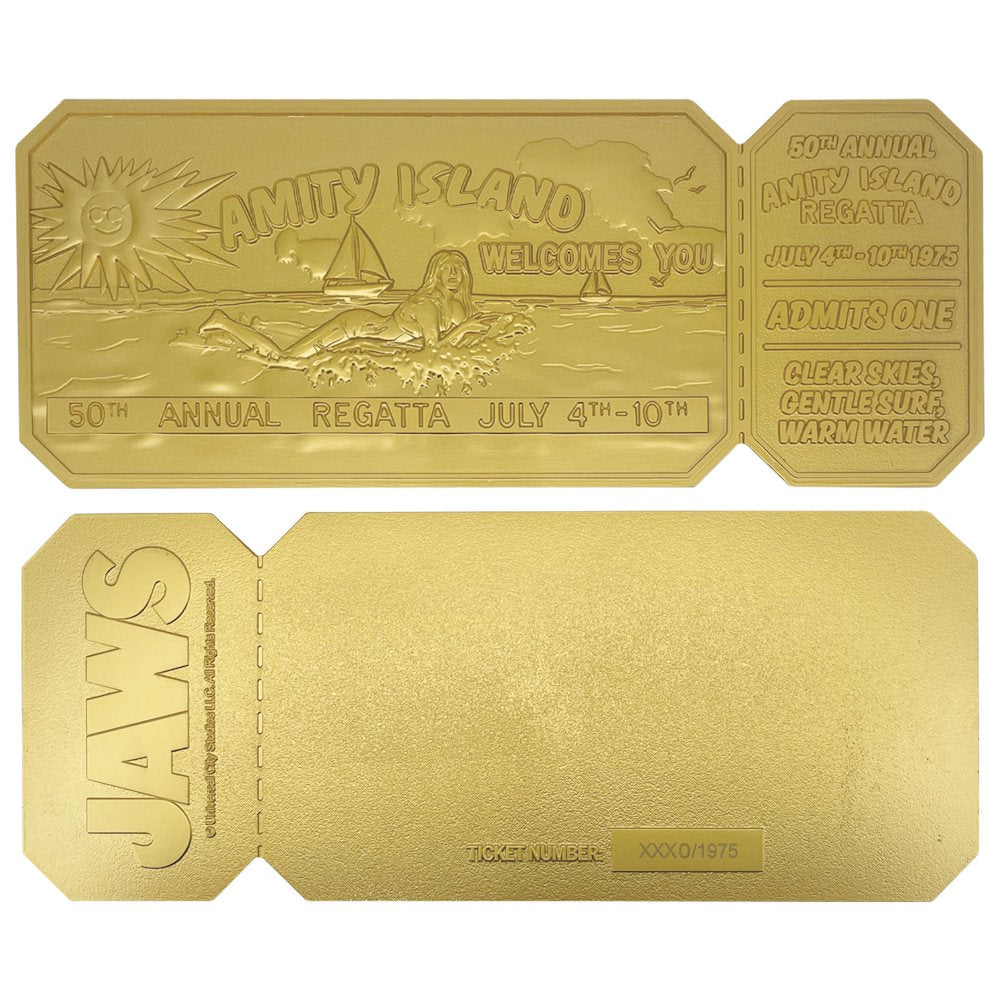 
                  
                    【予約商品】 JAWS ジョーズ (公開 50周年 ) - 50th Anniversary 24k Gold Plated Regatta Ticket / 24K金メッキ / 世界限定1975個 / コレクタブル
                  
                