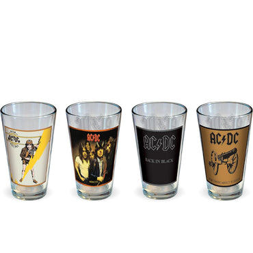 AC/DC エーシーディーシー (Back in Black 45周年 ) - Classic Covers Drinking Glass Set / 4個セット / 食器・グラス