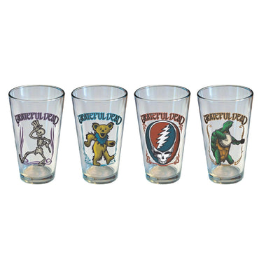 GRATEFUL DEAD グレイトフルデッド (結成 60周年 ) - Retro Drinking Glass Set / 4個セット / 食器・グラス