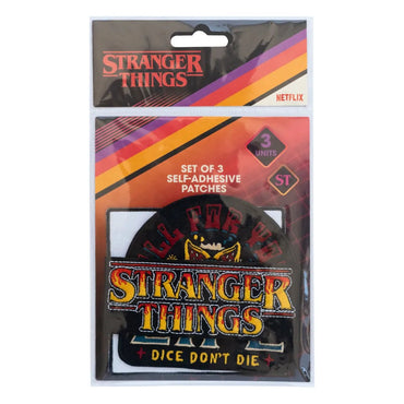 STRANGER THINGS ストレンジャー・シングス (シーズン5 2025年配信決定 ) - ICONOS / 3枚セット / ワッペン 【公式 / オフィシャル】