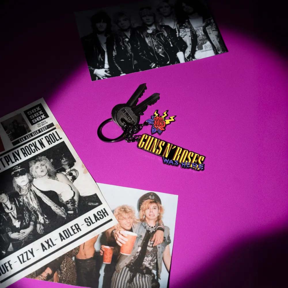 GUNS N ROSES ガンズアンドローゼズ (デビュー 40周年 ) - WAS HERE / チャーム付き / キーホルダー