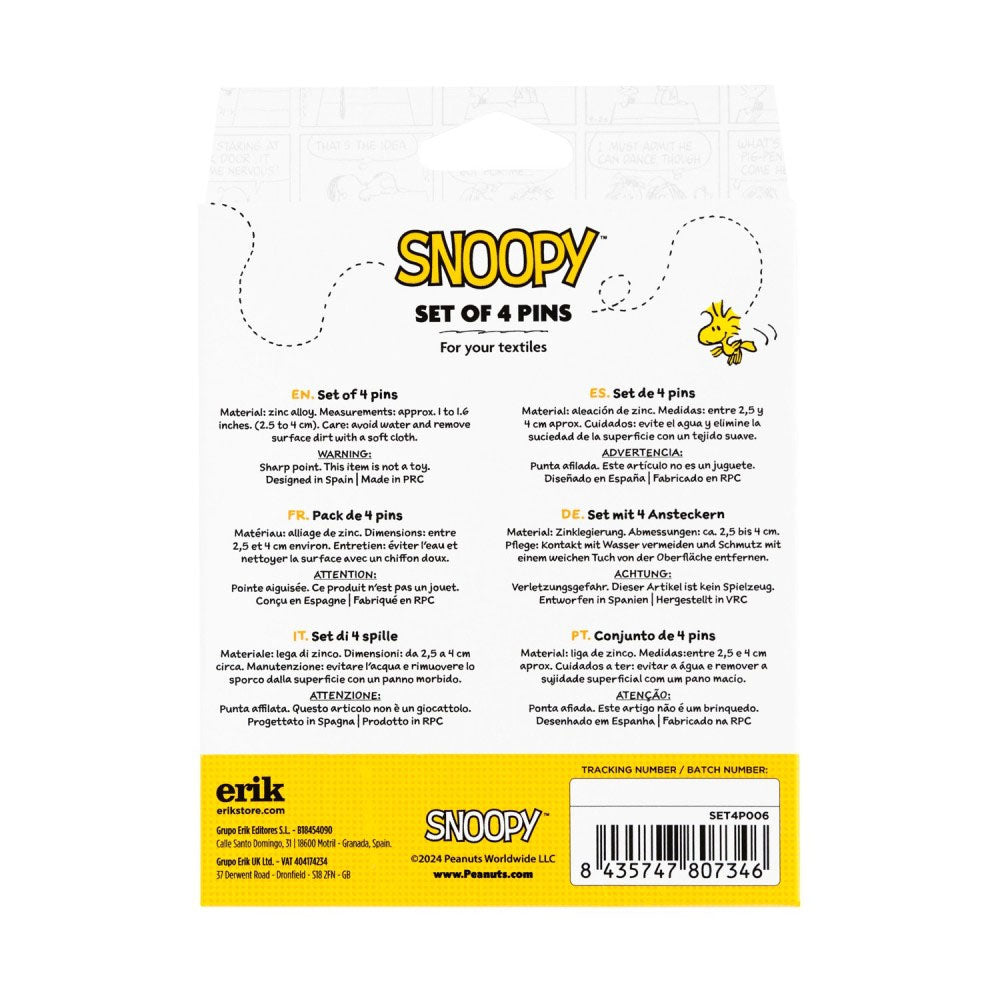 
                  
                    PEANUTS スヌーピー (コミック誕生 75周年 ) - SNOOPY & WOODSTOCK / 4個 ピンバッジセット / バッジ
                  
                