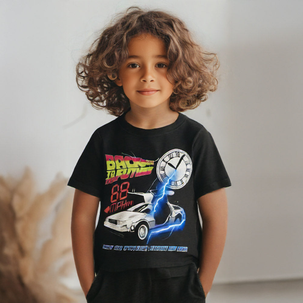 BACK TO THE FUTURE バックトゥザフューチャー (劇場公開 40周年 ) - WHERE WERE GOING, WE DON'T NEED ROADS / Tシャツ / ジュニア