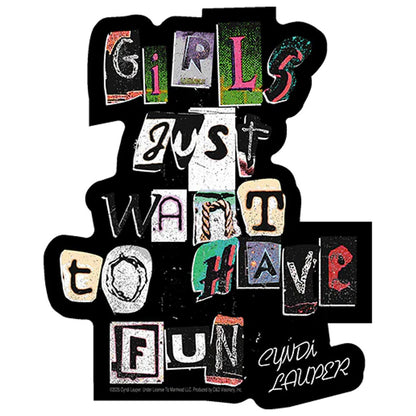 CYNDI LAUPER シンディローパー - Girls Wanna Have Fun / ステッカー 【公式 / オフィシャル】