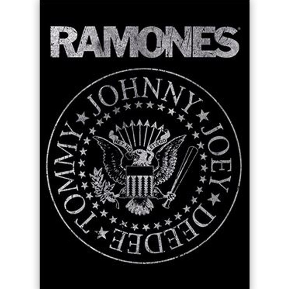 RAMONES ラモーンズ (来日 45周年 ) - DISTRESSED CREST / A6 / ポストカード・レター 【公式 / オフィシャル】