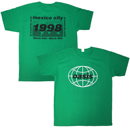 OASIS オアシス (10月 来日 記念 ) - 1998 World Tour Mexico City / バックプリントあり / Tシャツ / メンズ 【公式 / オフィシャル】