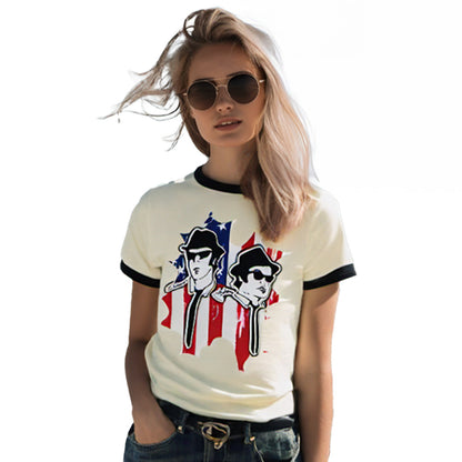BLUES BROTHERS ブルースブラザーズ (公開 45周年 ) - Patriotic / リンガー / Tシャツ / メンズ