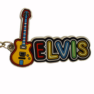 ELVIS PRESLEY エルヴィスプレスリー (生誕 90周年 ) - Guitar Lettering / キーホルダー