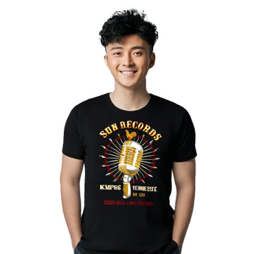 ELVIS PRESLEY エルヴィスプレスリー (生誕 90周年 ) - Microphone Logo / Tシャツ / メンズ