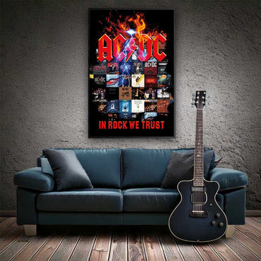 AC/DC エーシーディーシー (Back in Black 45周年 ) - In Rock We Trust Collage / ポスター