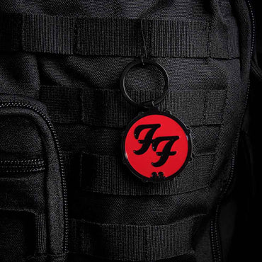 FOO FIGHTERS フーファイターズ - Ff Logo Drum / 両面デザイン / キーホルダー - PGS