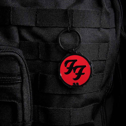 FOO FIGHTERS フーファイターズ - Ff Logo Drum / 両面デザイン / キーホルダー - PGS