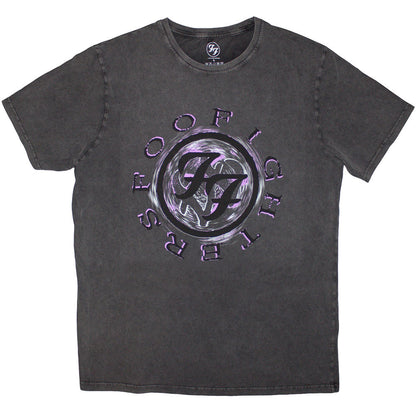 FOO FIGHTERS フーファイターズ (10月 来日 ) - Wheel Logo Shadow / Stone Wash / Tシャツ / メンズ 【公式 / オフィシャル】