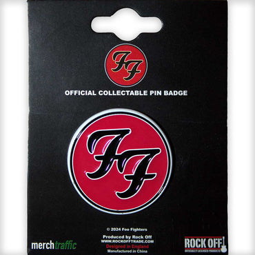 FOO FIGHTERS フーファイターズ (10月 来日 ) - FF Logo / メタル・ピンバッジ / バッジ 【公式 / オフィシャル】