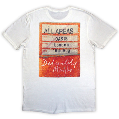 OASIS オアシス (映画「オアシス：ドント・ルック・バック・イン・アンガー」公開 ) - Definitely Maybe AAA Pass / バックプリントあり / Tシャツ / メンズ