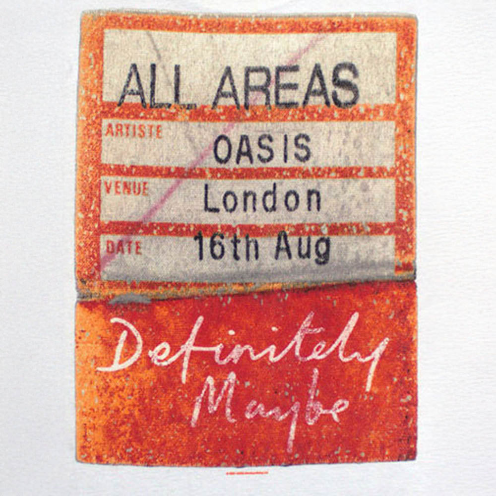 
                  
                    【予約商品】 OASIS オアシス (10月 来日 記念 ) - Definitely Maybe AAA Pass / バックプリントあり / Tシャツ / メンズ
                  
                