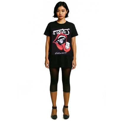 ROLLING STONES ローリングストーンズ (来日 35周年 記念 ) - Ya Gotta Roll Exile / バックプリントあり / Tシャツドレス / Tシャツ / レディース