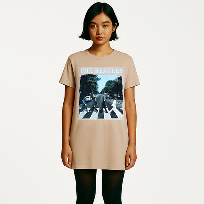 THE BEATLES ビートルズ (結成 65周年 ) - Abbey Road & Logo / Tシャツドレス / Tシャツ / レディース