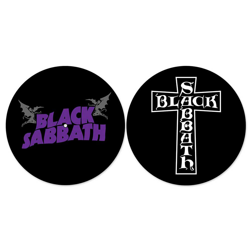 BLACK SABBATH ブラックサバス (OZZY OSBOURNE 追悼 ) - Purple Logo & Cross Logo / 2枚セット / スリップマット 【公式 / オフィシャル】