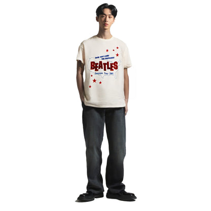 THE BEATLES (65th Anniversary) - American Tour '64 / Back Print / Men's T-Shirt