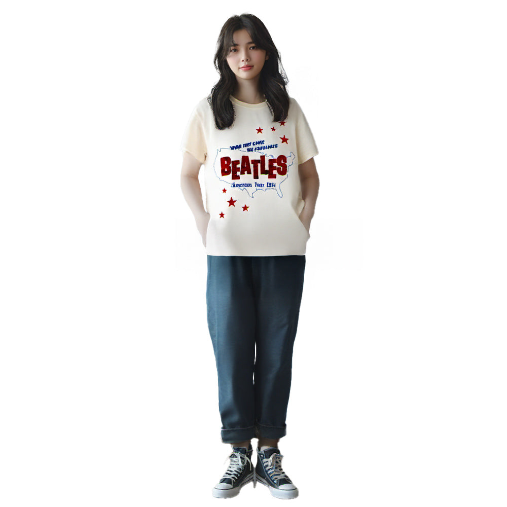 
                  
                    THE BEATLES ビートルズ (結成 65周年 ) - American Tour '64 / バックプリントあり / Tシャツ / メンズ 【公式 / オフィシャル】
                  
                