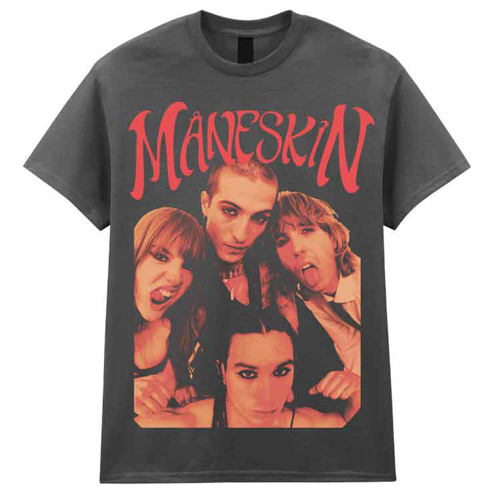 【予約商品】 MANESKIN マネスキン (ダミアーノ・デイヴィッド 10月 来日 ) - Group Photo / Tシャツ / メンズ 【公式 / オフィシャル】