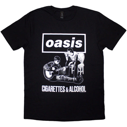 OASIS - (10月 来日 記念 ) - Cigarettes & Alcohol Illustration Mono