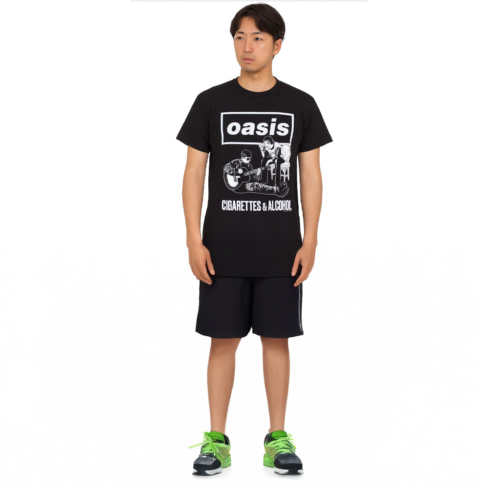 
                  
                    【予約商品】 OASIS オアシス (10月 来日 記念 ) - Cigarettes & Alcohol Illustration Mono / Tシャツ / メンズ
                  
                