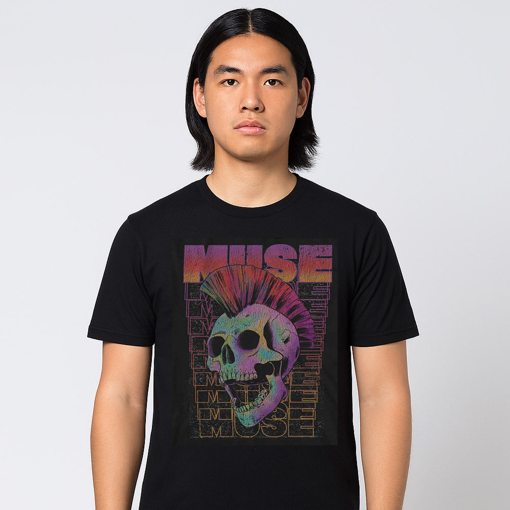 【予約商品】 MUSE ミューズ (9月 来日 ) - Mowhawk Skull / Tシャツ / メンズ 【公式 / オフィシャル】