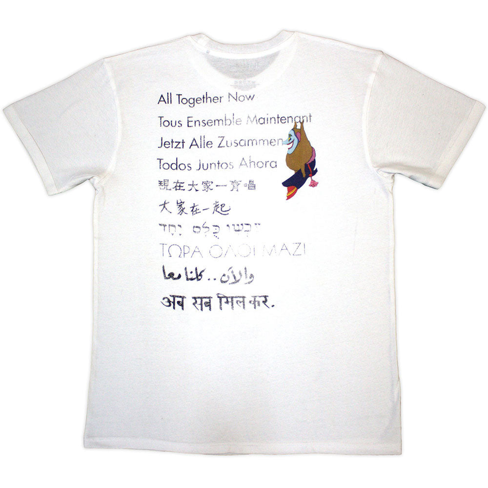 THE BEATLES ビートルズ (来日 60周年 ) - Yellow Submarine Heads Collage / バックプリントあり / Tシャツ / メンズ - PGS