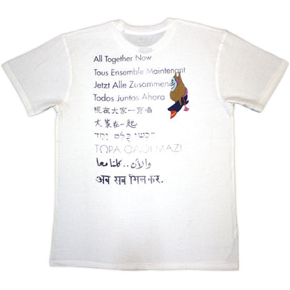 THE BEATLES ビートルズ (来日 60周年 ) - Yellow Submarine Heads Collage / バックプリントあり / Tシャツ / メンズ - PGS