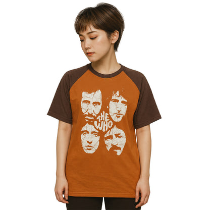 THE WHO ザ・フー (映画公開記念 ) - Faces / 半袖ラグラン / リンガー / Tシャツ / メンズ