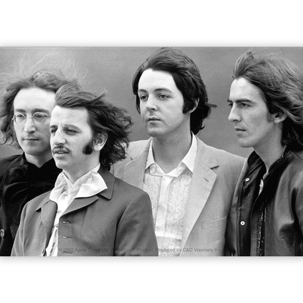THE BEATLES ビートルズ (結成 65周年 ) - Black & White Photo / ステッカー - PGS