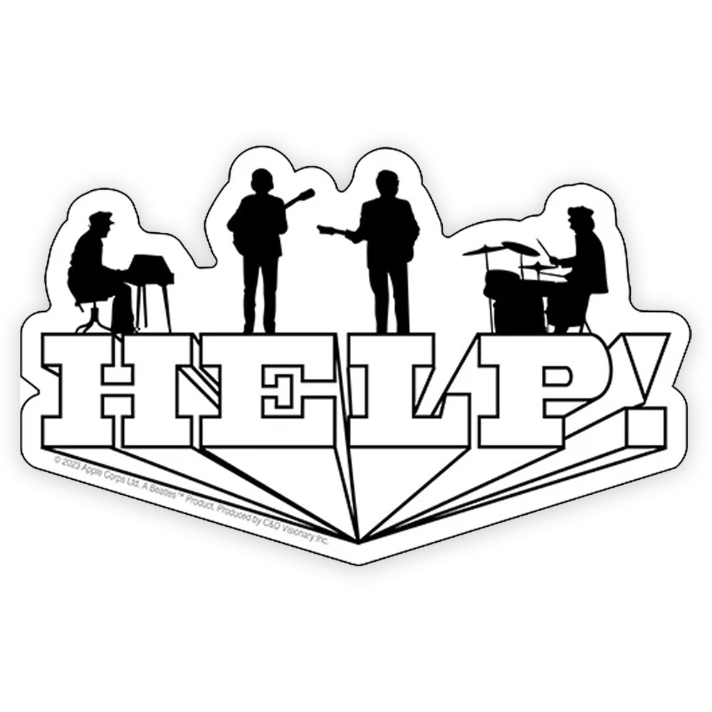 THE BEATLES ビートルズ (結成 65周年 ) - Help! Graphic / ステッカー 【公式 / オフィシャル】