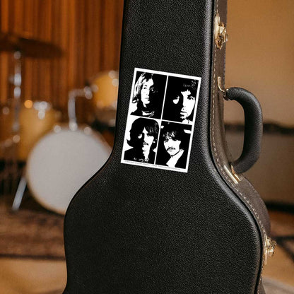 THE BEATLES ビートルズ (結成 65周年 ) - Stencil Portraits / ステッカー 【公式 / オフィシャル】