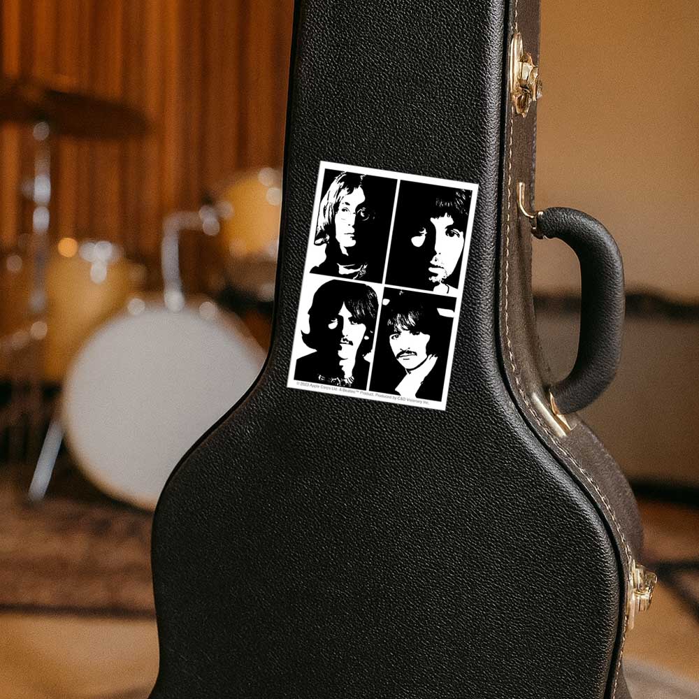 THE BEATLES ビートルズ (結成 65周年 ) - Stencil Portraits / ステッカー 【公式 / オフィシャル】