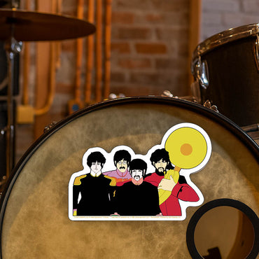 THE BEATLES ビートルズ (結成 65周年 ) - Yellow Submarine The Band / ステッカー